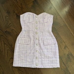 Tweed strapless dress